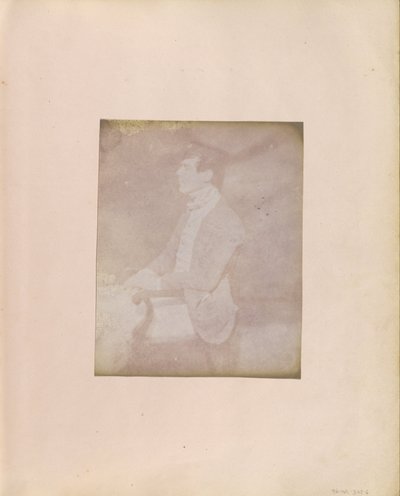 Profile Portrait of a Seated Man in Feathered Cap by Unbekannt Unbekannt